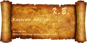 Kastner Bánk névjegykártya